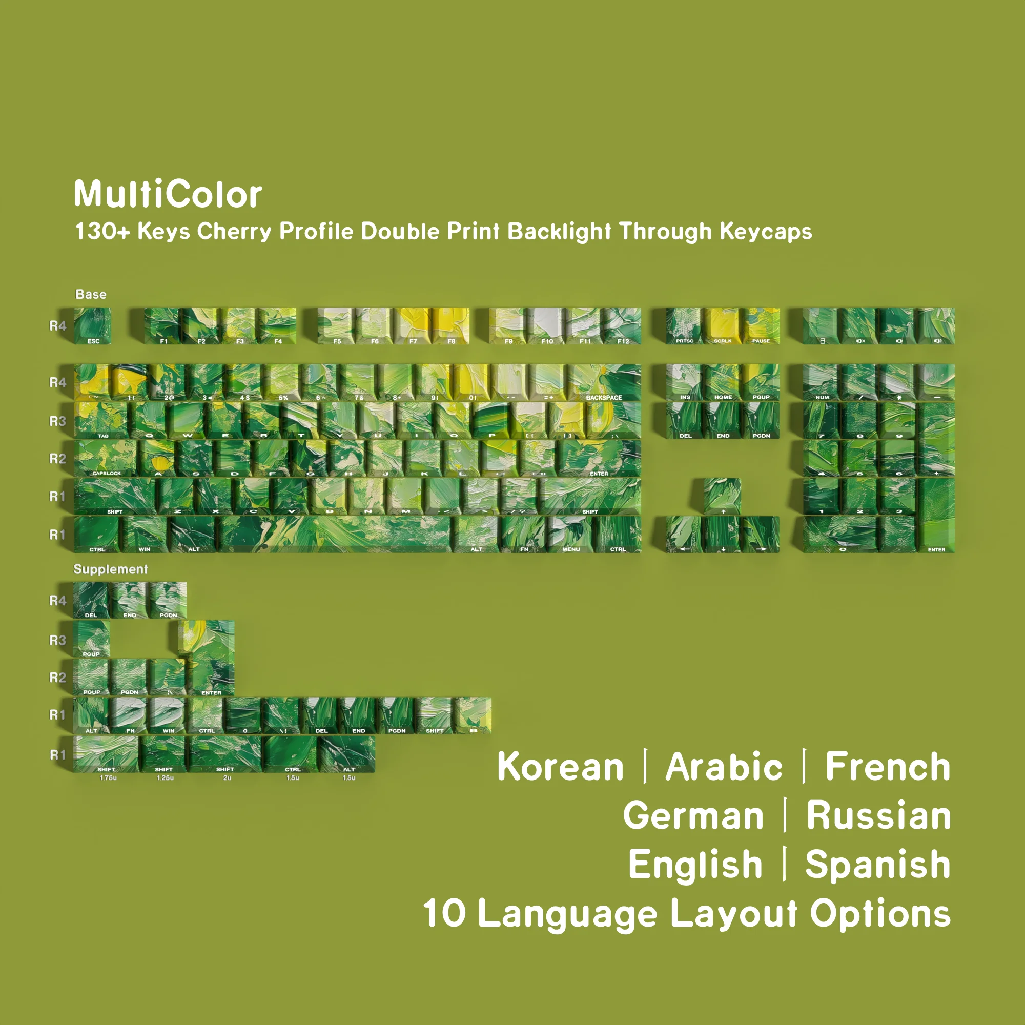 PBT Cherry Keycaps Dye Sub Double Shot Keycap Custom Koreanisch Spanisch Französisch Deutsch für mechanische Tastatur Rainy75 Wooting MAD60 Image