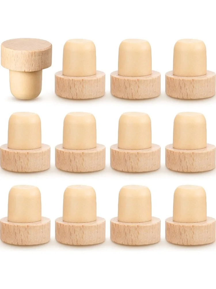Tappi di sughero a forma di T per vino Tappo di sughero Tappo di vino Tappi di vino riutilizzabili Tappo di sughero per bottiglia di vino in legno e gomma (12 pezzi)