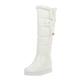 ARtray winter boots for women high boots warm non-slip snow boots fashion versatile snow boots cute long boots girls lace up boots platform boots, white, 7 UK