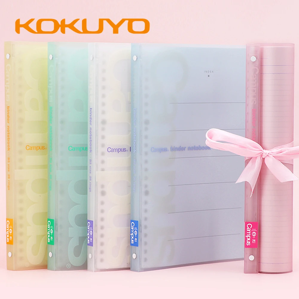 KOKUYO Campus Notebook a fogli mobili B5 Custodia morbida opaca trasparente in PVC Nucleo sostituibile P733 Accessori per ufficio per notebook sottile