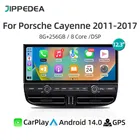 QLED 1920*720 Android 14.0 CarPlay Navigazione GPS 4G WiFi RDS Stereo Lettore Multimediale Autoradio Per Porsche Cayenne 2011-2017