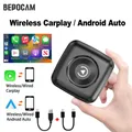 BEPOCAM ZC12 Adattatore Android Auto Wireless Carplay Dongle USB Mini Box 2 in 1 Plug and Play Car Play Bluetooth WiFi Collegamento rapido