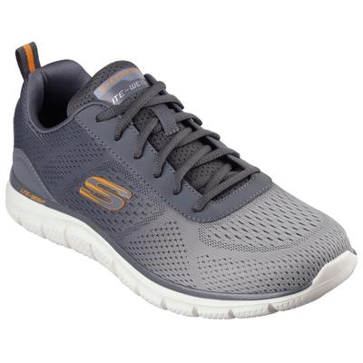 Sneaker SKECHERS "TRACK-RIPKENT", Herren, Gr. 47,5, grün (oliv, grau), Textil, Synthetik, sportlich, Schuhe, Freizeitschuh, Halbschuh, Schnürschuhin veganer Verarbeitung Image