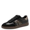 Sneaker TAMARIS, Damen, Gr. 37, schwarz (schwarz kombiniert), Leder, Textil, Lederimitat, Glitzer, Reptilienprägung, sportlich, Schuhe, Freizeitschuh, Halbschuh, Schnürer mit gepolstertem Schaftrand