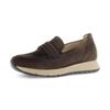 Slipper GABOR "FLORENZ", Damen, Gr. 41, braun (dunkelbraun), Veloursleder, unifarben, modisch, Schuhe, Plateau, Schlupfschuh, Komfortschuh in Bequemweite G (= weit)