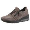Keilsneaker WALDLÄUFER "H-CLARA-Soft", Damen, Gr. 7 (40,5), grau, Nubukleder, Textil, Veloursleder, Glitzer, sportlich, Schuhe, Freizeitschuh, Halbschuh, Schnürschuh mit Luftkammernsohle