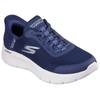 Slip-On Sneaker SKECHERS "GO WALK FLEX-GRAND ENTRY", Damen, Gr. 41, blau (navy, weiß), Textil, sportlich, Schuhe, Slipper mit Slip-ins zum Schlupfen, Topseller