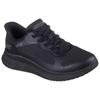 Slip-On Sneaker SKECHERS "BOBS SQUAD 4", Damen, Gr. 38, schwarz (schwarz uni), Mesh, Synthetik, unifarben, sportlich, Schuhe, Slipper, Freizeitschuh, Halbschuh mit Memory Foam