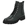 Schnürstiefelette REMONTE, Damen, Gr. 41, grün (tannengrün), Leder, unifarben, klassisch, Schuhe, Blockabsatz, Stiefelette, Schnürboots, Flats im Used Look