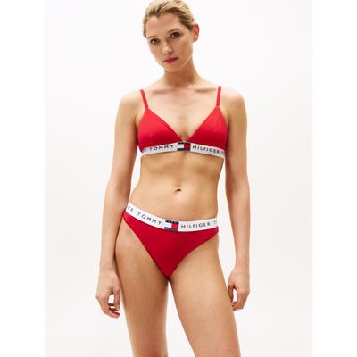 Triangel-BH "RP TRIANGLE (EXT. SIZE)", Damen, Gr. XS (34), N-Gr, rot (primary rot), Jersey, Obermaterial: 90% Baumwolle, 10% Elasthan, TOMMY HILFIGER UNDERWEAR, kontrastfarbene Details, casual, körpernah, BHs, in großen Größen, mit Logo Image