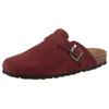 Clog ANISTON SHOES, Damen, Gr. 37, rot (bordeaux), Veloursleder, unifarben, klassisch, Schuhe, Hausschuh, Sommerschuh, mit ergonomischem Fußbett - NEUE KOLLEKTION