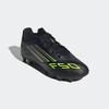 Fußballschuh ADIDAS PERFORMANCE "F50 CLUB HART- UND ASCHENPLÄTZE E KINDER", Gr. 35, schwarz (core schwarz, iron metallic, lucid lemon), Synthetik, sportlich, Schuhe, geeignet für Rasen- und Kunstrasenplätze