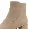 Stiefelette MARCO TOZZI, Damen, Gr. 40, beige, Textil, Veloursleder, klassisch, Schuhe, Blockabsatz, Businessschuh, Ankleboots mit Ziernähen