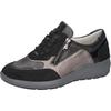 Schnürschuh WALDLÄUFER "M-TONIA", Damen, Gr. 7,5 (41), schwarz, grau, bronzefarben, Veloursleder, Nappaleder, Nubukleder, metallic, casual, Schuhe, Komfortschuh, Sneaker, Bequemschuh, Reißverschluss, M-Weite