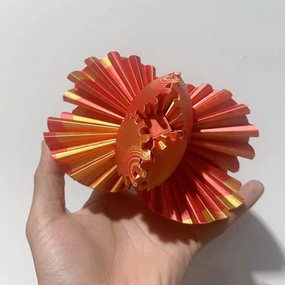 GearSphere Steampunk Whirling Wonder Fidget Gear Ball, 3D Printed Mechanical Stress Relief Gadget for Adults and Teens, ADHD Anxiety Focus Spinner Desk Toy Decor
