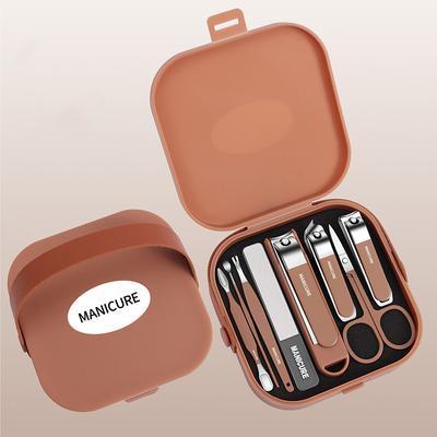 Anti-Splash Nail Clipper Set with Ear Pick, 8 PCS Premium Manicure Grooming Kit, Portable Nail Clippers in Luxury Travel Case for Men Women