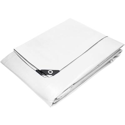 Ecd Germany - Abdeckplane Gewebeplane mit Ösen 4x6 m 24m² 180g/m² Weiß aus Polyethylen Image