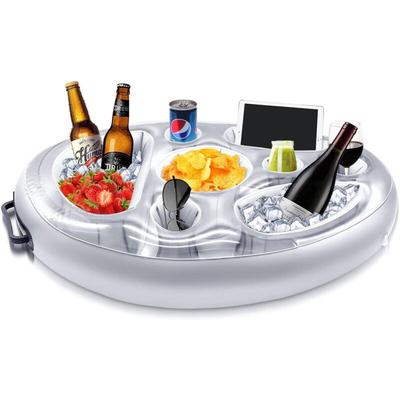 Ersandy - Aufblasbarer Getränkehalter, 8 Löcher, schwimmende Poolbar, Getränkebecherhalter, Image