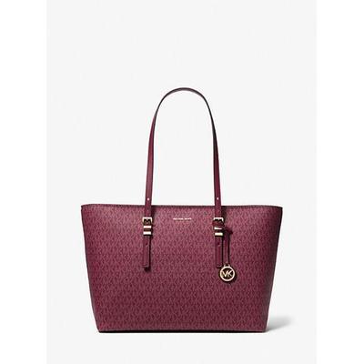 Mk Quinn Large Signature Logo And Leather Tote Bag