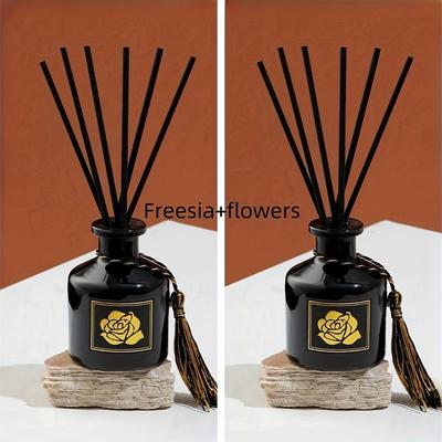 TEMU A Set Of 2 Air Fresheners With 2 Fragrance Combinations, Featuring Reed . Image