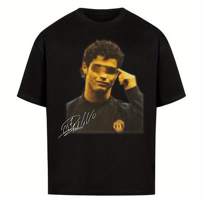 TEMU The Soul Picnic Comfortable Cotton Mens Round Neck Short Sleeves T-shirt 180g Image