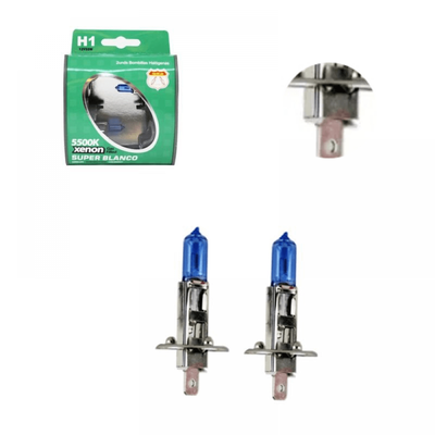 TEMU H1 Quartz Halogen Headlight Bulbs For Cars / High Brightness White Light / 2-piece Set Image