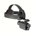 a caccia Monoculare per visione notturna da esterno - video FHD 4K, zoom ottico 8x a infrarossi da 400 m, ampio campo visivo di 72 gradi, IP54, alta qualità, ricaricabile tramite USB, da indossare