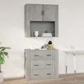 Pensile Cemento Grigio 80x33x80 cm in CompensatoDecorazioni per la casa mobili forniture cucina soggiorno disponibile