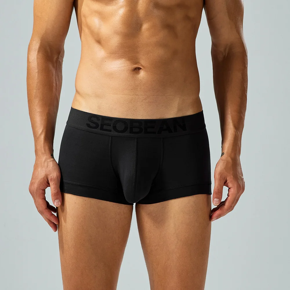 Bequeme, atmungsaktive, schweißabsorbierende Baumwoll-Boxershorts von Seobean für Herren Image