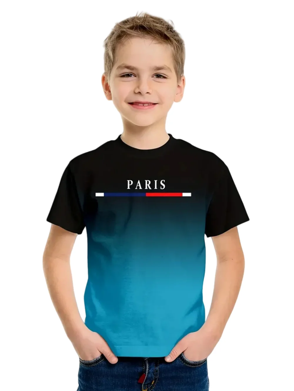 Simple 3D Print Kids Boys Clothes Short Sleeve Children Summer Clothes Casual Daily Boys Tshirt Children