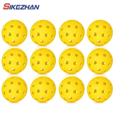 Pickleball 74 mm langlebig 40 Löcher für den Außenbereich, 6/12/24 Stück, Pickleballs 26 g, für den Außenbereich, für Wettkampf-Pickleball-Packungen mit Pickleballs Image