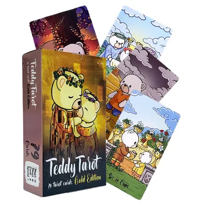 Englisch 12x7cm Tarot Teddy Tarot Karte Schicksal Wahrsagerei Familie Party Papier Karten Spiel Image