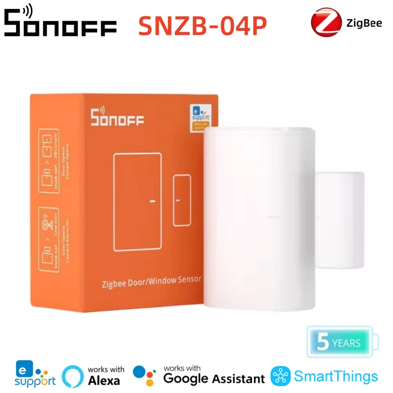 SONOFF SNZB-04P Zigbee Tür-Fenster-Sensor, lokale intelligente Szene, EWelink-Fernbedienung, Sprachsteuerung über Alexa, Google Smartthings Image