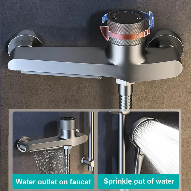 Bad Dusche Wasserhahn Messing Mischventil Dusche Dusche Set Badewanne Mischschalter Heißer und Kalter Wasserhahn Dusche Wasserhahn