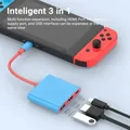 Docking station portatile per Nintendo Switch 3 IN 1 Hub HDTV da TYPE-C a 4K con HDMI e USB 3.0 per