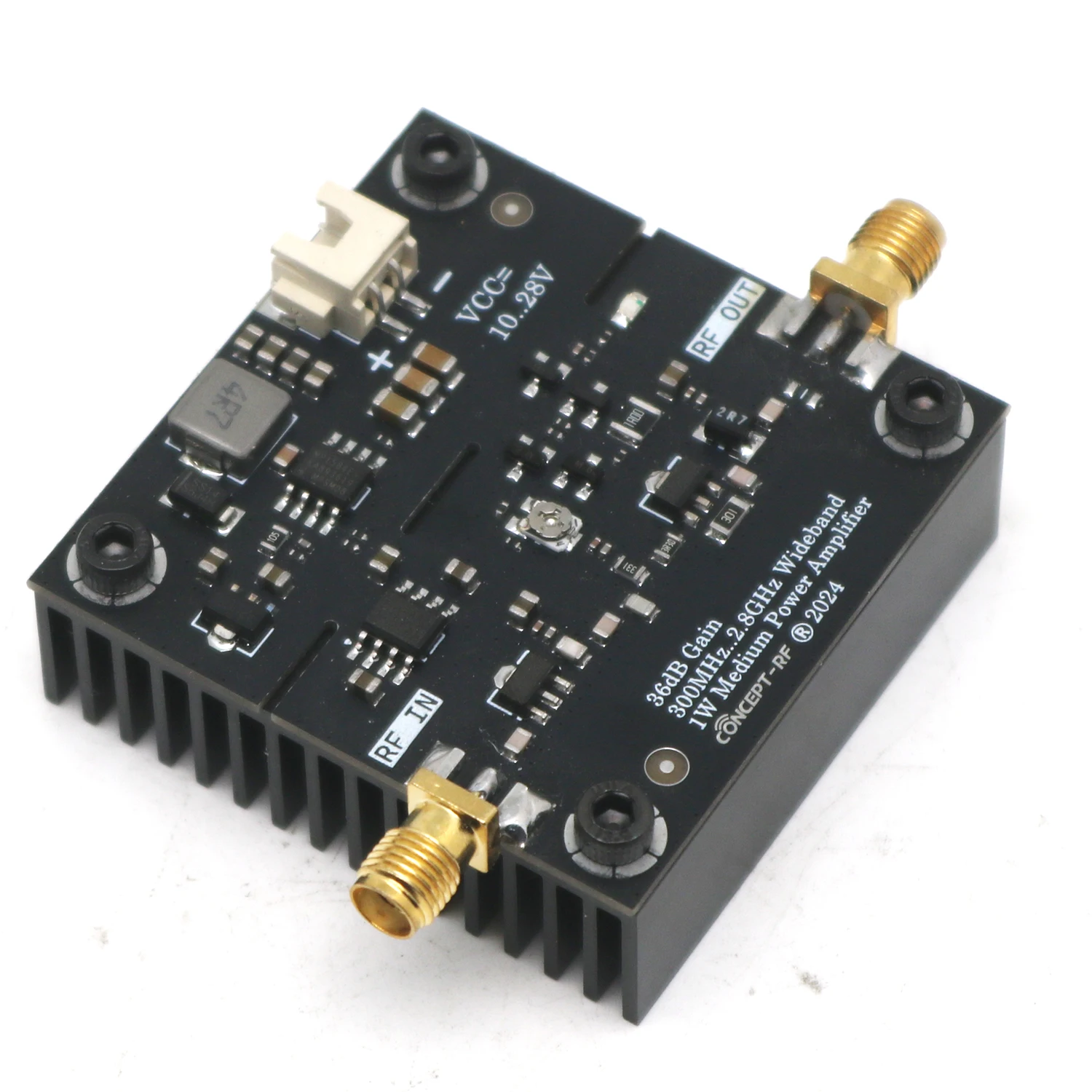 300 MHz-2,8 GHz 1 W Breitband-HF-Leistungsverstärker 433 M 868 M 915 M 2,4 GHz PA-Signal-Boost für GPS WiFi SDR Walkie Talkie & Radio LoRa Image