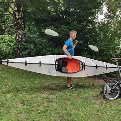 Trending Portable Foldable Kayak Boat PP Folding Kayak Sea Plastic Kayak Single Canoe For Water Sports