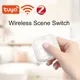 WiFi/ZigBee Tuya Smart 2 Gang Interruttore di scena wireless Controller a pulsante Scenario di automazione alimentato a batteria per dispositivo Tuya