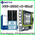 Kit scheda madre X99 SOYO con CPU Intel Xeon E5 2650 V3 e DDR4 a doppio canale 8Gx2 2133 MHz ECC RAM per computer da gioco