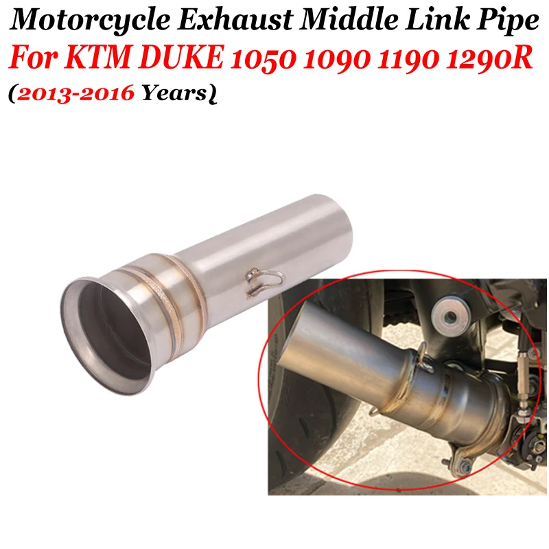 Slip On Für KTM Super DUKE 1050 1090 1190 1290 R 2013 - 2016 Motorrad Auspuff Escape System Schalldämpfer 51 MM Mittleren Link Rohr Image