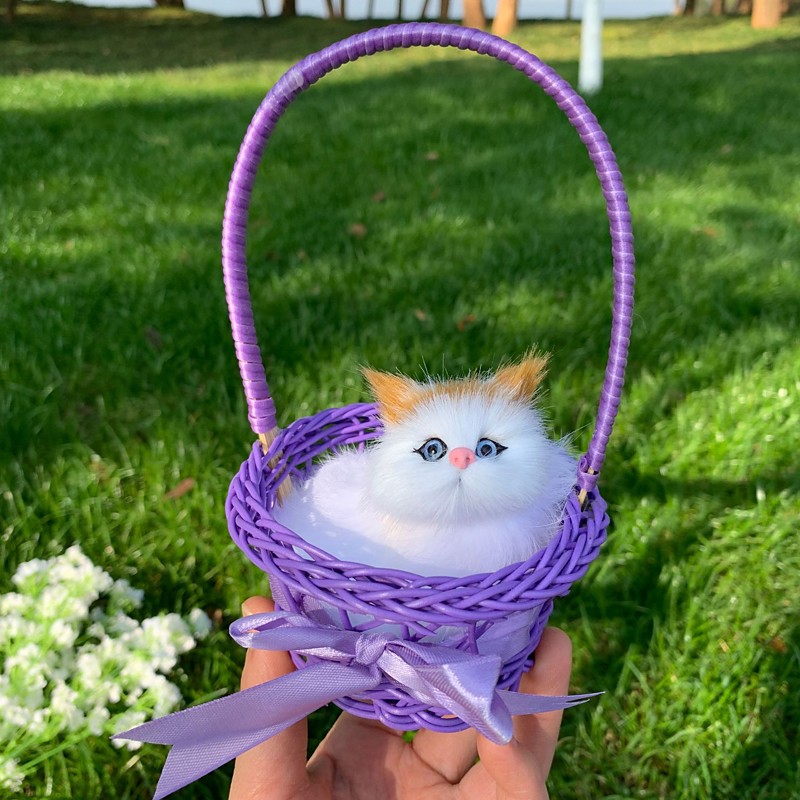 Lovely Simulation Animal Doll Plush Cat Toy with Sound Kids Toy Decorations Stuffed Toys Christmas Gift