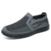 Herren Sommerschuhe Mesh Atmungsaktive Flache Schuhe Slip Bequeme Herrenschuhe Übergroße 38-46