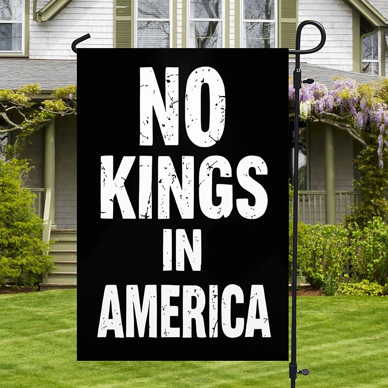 No Kings Protest Garden Flag 12 x 18 Inch Yard Flags, Small Garden Flags for Outside, Outdoor Flags, Holiday Garden Flags for All Seasons