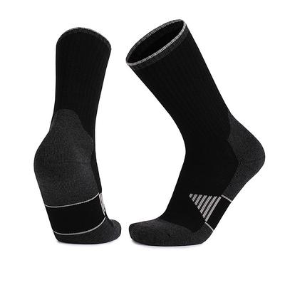 1 Pair Men's Women's merino wool socks Hiking Socks Running Socks Sports Socks Thermal Warm Breathable Anti Blister Thick Winter Outdoor mid crew Patchwork Merino Wool Black White Grey for Ski