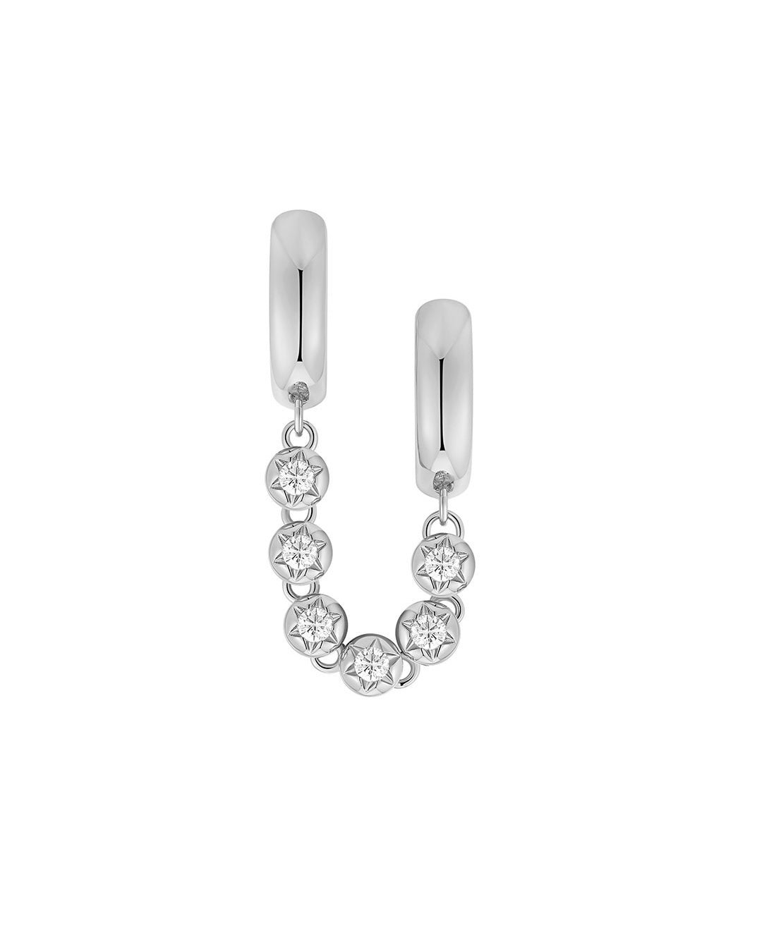 Plus Size Women's The Rose Bud Double Hoops- Silver by LUV AJ in Silver (Size OS)