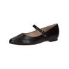 Riemchenballerina CAPRICE "Caprice Ballerinas Leder", Damen, Gr. 37, schwarz, Leder, casual, Schuhe