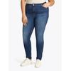 Skinny-fit-Jeans TOMMY HILFIGER CURVE "CRV DNM BLACK HARLEM U SKINNY HW", Damen, Gr. 54, N-Gr, blau (new doreen), Denim/Jeans, Obermaterial: 92% Baumwolle, 6% Elastomultiester, 2% Elasthan, unifarben, casual, Jeans, in großen Größen