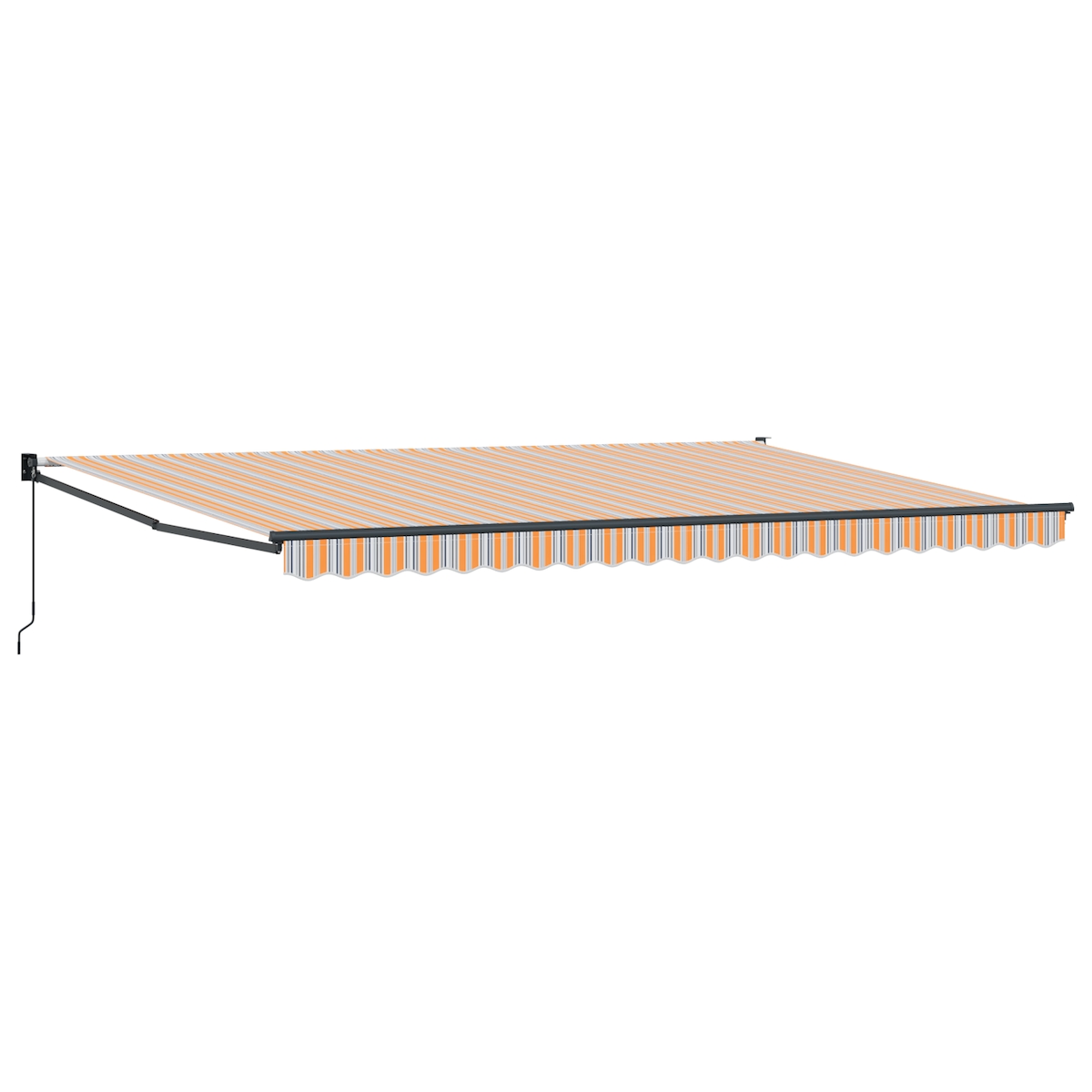 vidaXL Manuelle Einziehbare Markise Mehrfarbig Streifen 500x300 cm Image