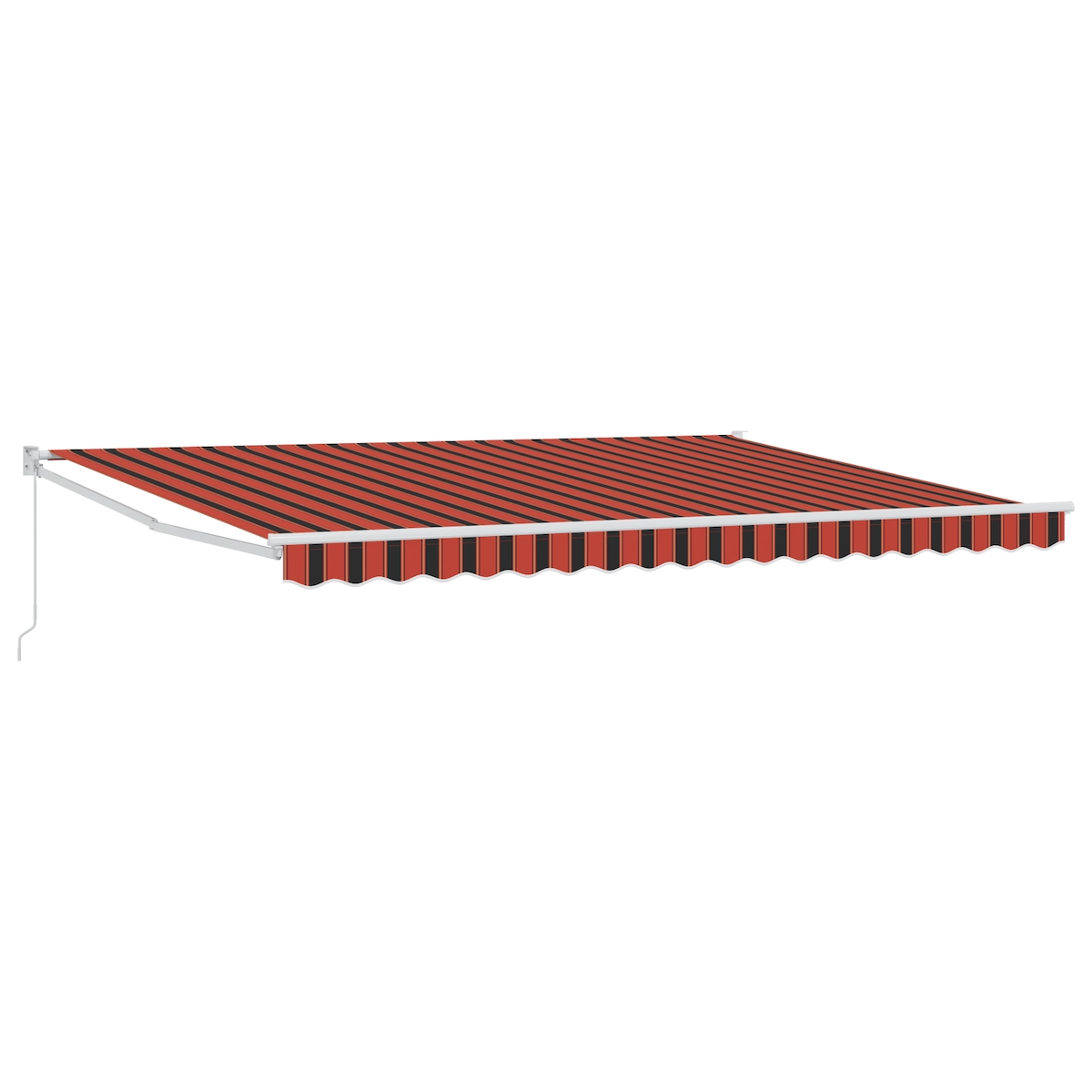 vidaXL manuelle einziehbare Markise in Orange und Braun, 450x300 cm Image