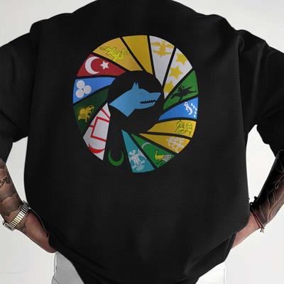 TEMU Men's Patriotic Turkey Graphic T-shirt - Breathable, Moisture-wicking Short Sleeve Tee With Colorful , Casual Summer Top For Adults, , Casual Attire, Everyday Tshirt | Round Neck Shirt | Shirt Image